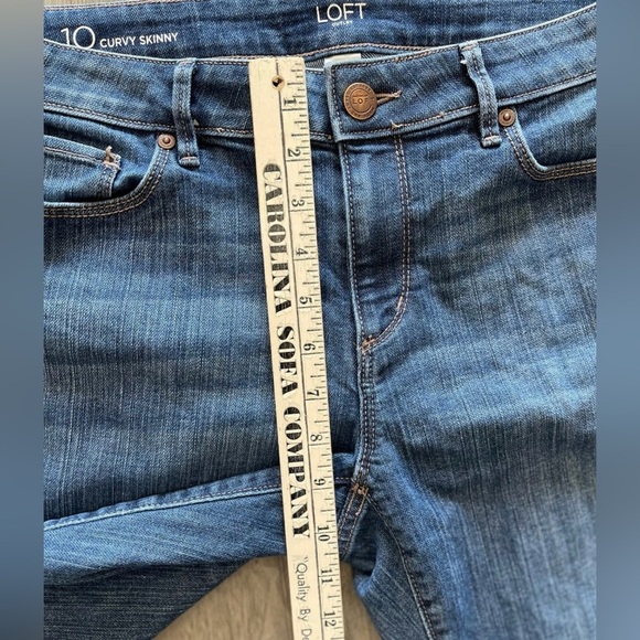 Loft Curvy Skinny Denim Blue Jeans Stretchy Women’s Size 10 - Picture 9 of 10